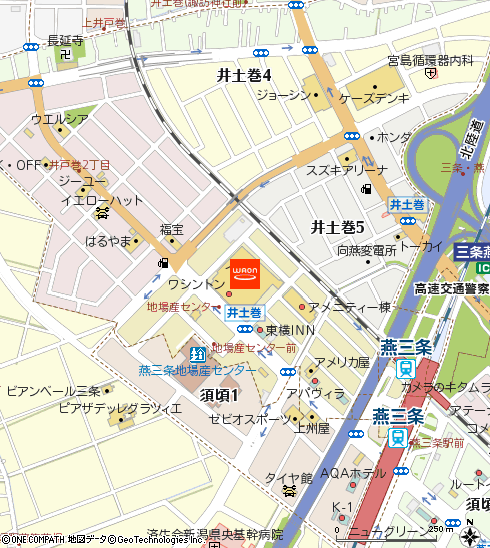 イオン県央店付近の地図
